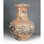 Vessel. China, Han Dynasty, 206 BC-AD 220.Polychrome terracotta.Size: 39 x 28 cm.During the Han