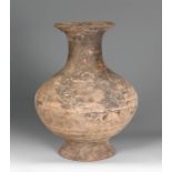 Vessel. China, Han Dynasty, 206 BC-AD 220.Polychrome terracotta.Size: 30 x 23 cm.During the Han