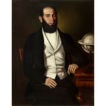 Spanish school of ca. 1840-1850."Gentleman.Oil on canvas.With frame of Empire period.Measurements: