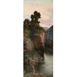 FEDERICO BERMÚDEZ GIL (Málaga, 1865-1957)."River landscape".Oil on canvas.Signed in the lower