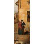 GUILLERMO GÓMEZ GIL (Málaga, 1862 - Cádiz, 1942)."Fleeting Encounter".Oil on canvas.Signed and dated