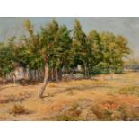 FEDERICO BERMÚDEZ GIL (Málaga, 1865-1957)."Malaga Landscape".Oil on canvas.Signed in the lower