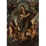 School of JOSÉ ANTOLINEZ (Madrid, 1635-1675), End of the 17th century."Immaculate Conception".Oil on