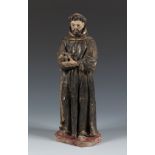 Spanish school of the 18th century."Saint Anthony of Padua".Polychrome terracotta.It presents