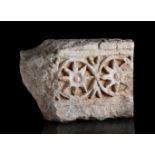 Pre-Romanesque fragment: 9th century.Carved stone.It shows signs of damage caused by the passage