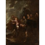 JUAN DE VALDÉS LEAL (Seville, 1622 - 1690)"The sale of Joseph by his brothers".Oil on canvas. Re-