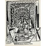 RAFAEL ZABALETA FUENTES (Quesada, Jaén, 1907-1960)."Untitled. Paris, 1950.Ink on paper.Signed,