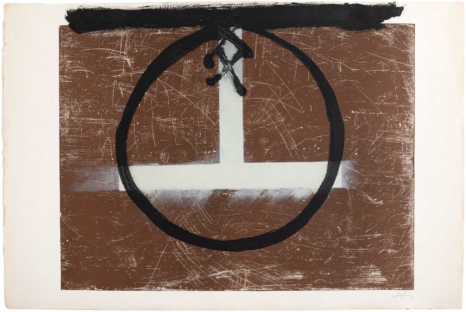 ANTONI TÀPIES PUIG (Barcelona, 1923 - 2012)."Cercle",Engraved engraving, copy E.A.Signed and