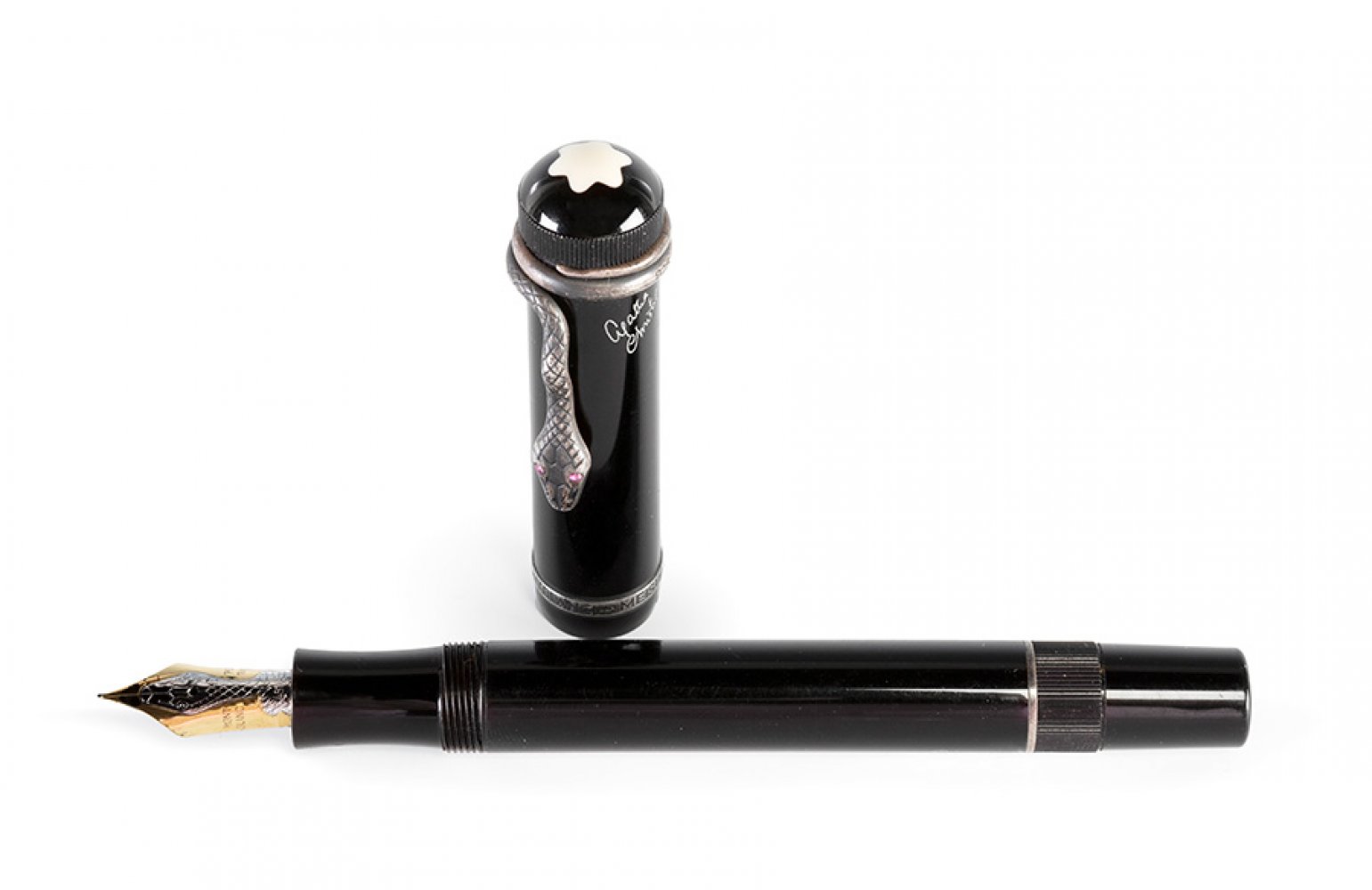 MONTBLANC Agatha Christie pen. Limited edition.Black resin barrel and cap inspired by a classic - Image 2 of 4