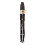 DELTA ADOLPHE SAX LIMITED EDITION FOUNTAIN PEN.Black resin barrel and gold and silver cap