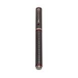 MONTEGRAPPA "QUINCY JONES" FOUNTAIN PEN.Barrel in black carbon and red resin.Limited edition, 600/