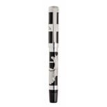 PAULO COELHO" MONTEGRAPPA FOUNTAIN PEN.Black resin and sterling silver barrel.Limited edition of