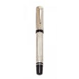 MONTEGRAPPA "COSMOPOLITAN GOTHIC" FOUNTAIN PEN.Resin and silver engraved barrel.Limited edition