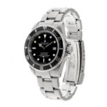 ROLEX Oyster Sea-Deweller 16600 men's watch. ca.1998. In steel. Black dial with dotted numbering.