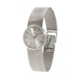 ROLEX ladies' wristwatch. In 18kt white gold. Grey dial with dotted numerals. Sword type hands. Case