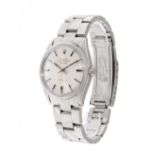 ROLEX Oyster Perpetual AIR KING watch, unisex. Series 5500. ca. 1983. White dial with dotted