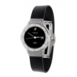 HUBLOT Classic Lady Watch, ref. 1391.1, n.436171. Stainless steel case. Circular black dial and