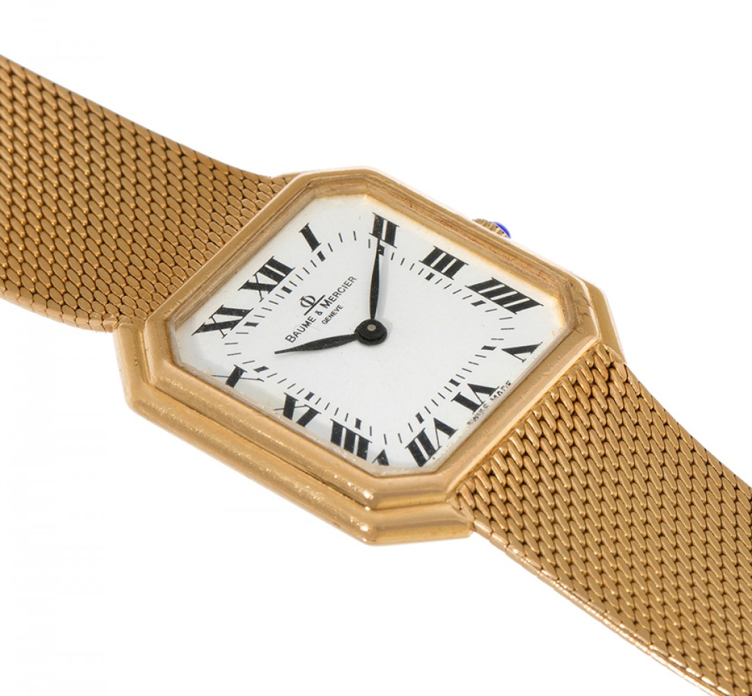 BAUME MERCIER watch in 18kt yellow gold for ladies. White dial with Roman numerals. Dauphine - Bild 3 aus 3