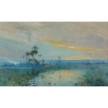 LUIS GRANER ARRUFÍ (Barcelona, 1863- 1929)"Landscape".Oil on canvas.With restorations.Signed and