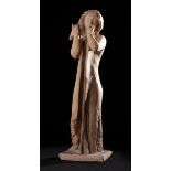 APEL.LES FENOSA FLORENSA (Barcelona, 1899 - Paris, 1988)."Statuette, 1933.Patinated terracotta.