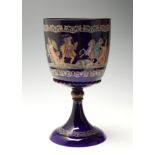 Salviati & Co. Murano, Venice, 19th century.Large goblet with neoclassical decoration.Blown glass