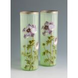 Legras & Cie. Montjoie, Saint Denis Glassworks. France, ca. 1905.Pair of Art Nouveau vases.Glass and