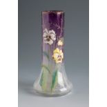 Legras & Cie. Montjoie, Saint Denis Glassworks. France, ca. 1900.Art Nouveau vase.Glass and enamel.