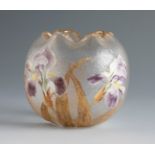 Legras & Cie. Montjoie, Saint Denis Glassworks. France, ca. 1895.Art Nouveau vase.Glass and enamel.