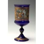 Salviati & Co. Murano, Venice, 19th century.Cup "The Rape of Europa".Blown glass and enamel.