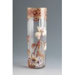 Legras & Cie. Montjoie, Saint Denis Glassworks. France, ca. 1900.Art Nouveau vase.Glass and enamel.