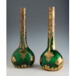 Legras & Cie. Montjoie, Saint Denis Glassworks. France, ca. 1900.Pair of Art Nouveau vases, "Nile