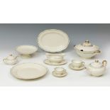 Tableware of 114 pieces: K.P.M., Germany, 20th century.Porcelain.One of the trays and one of the