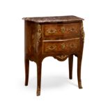 Chest of drawers; France, Napoleon III period, late 19th century.Walnut wood with marquetry