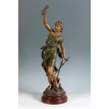 Modernist school of the early 20th century."Allegory".Polychrome calamine.Measurements: 77 cm (