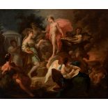 Attributed to CORRADO GIAQUINTO (Italy, 1703 - 1765/66)."Apollo rewarding the arts (Allegory of