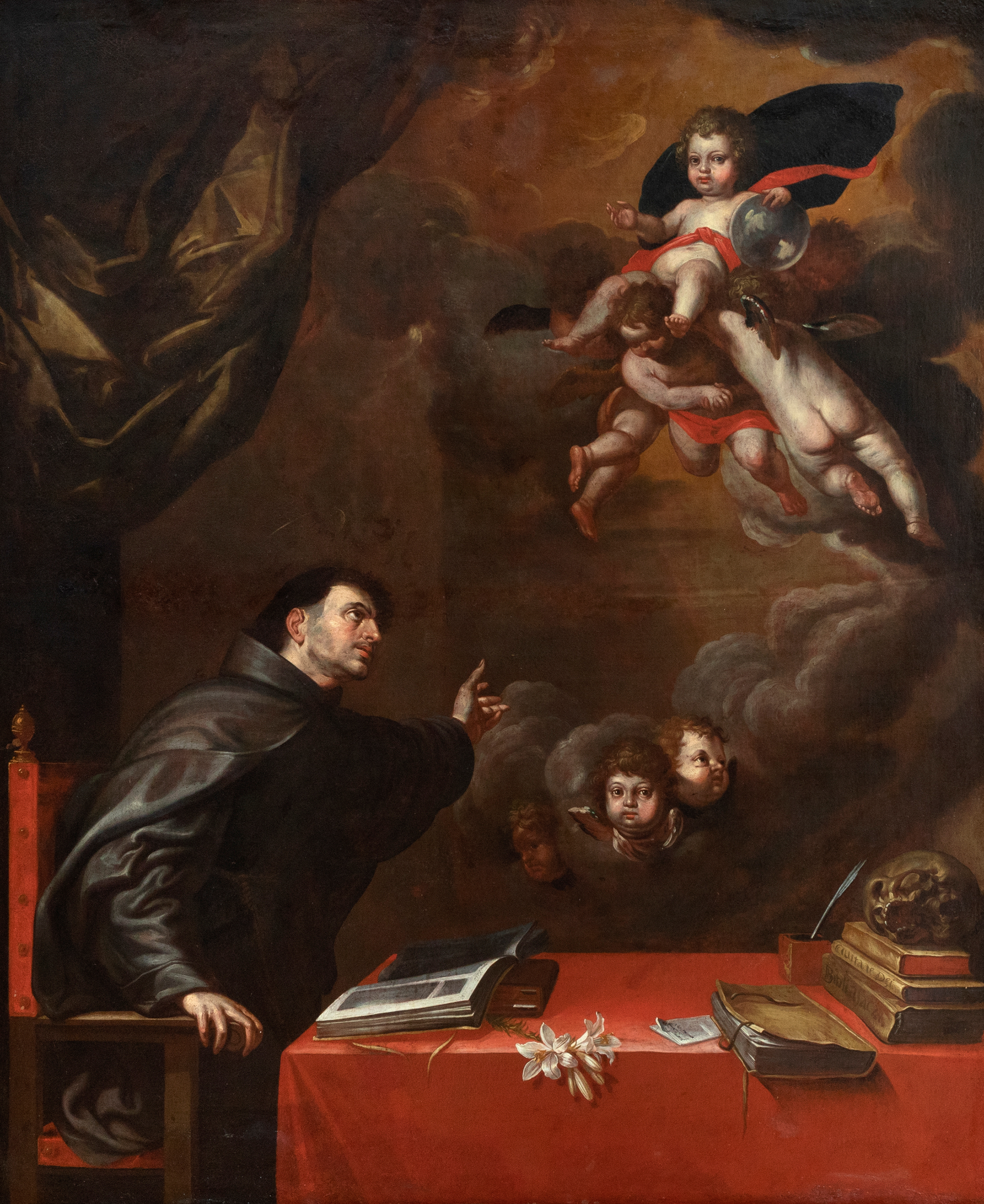 ANTONIO DEL CASTILLO Y SAAVEDRA (Cordoba, 1616 - 1668)."Apparition of the Infant Jesus to Saint