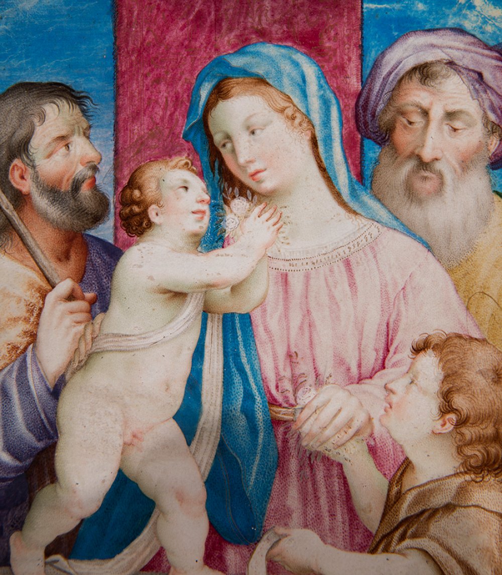 Italian school, Circle of GIOVANNI BELLINI (Venice, 1431/ 1436-1516); circa 1516."The Holy Family. - Image 4 of 4