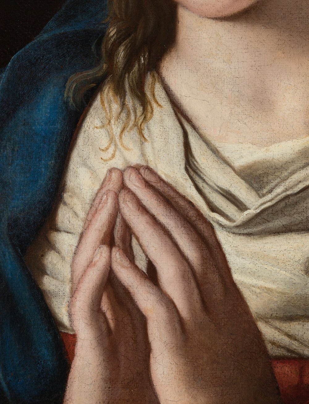 Attributed to GIOVAN BATISTA SALVI "Il Sassoferrato" (Sassoferrato, 1609 - Rome, 1685)."Madonna".Oil - Image 2 of 7