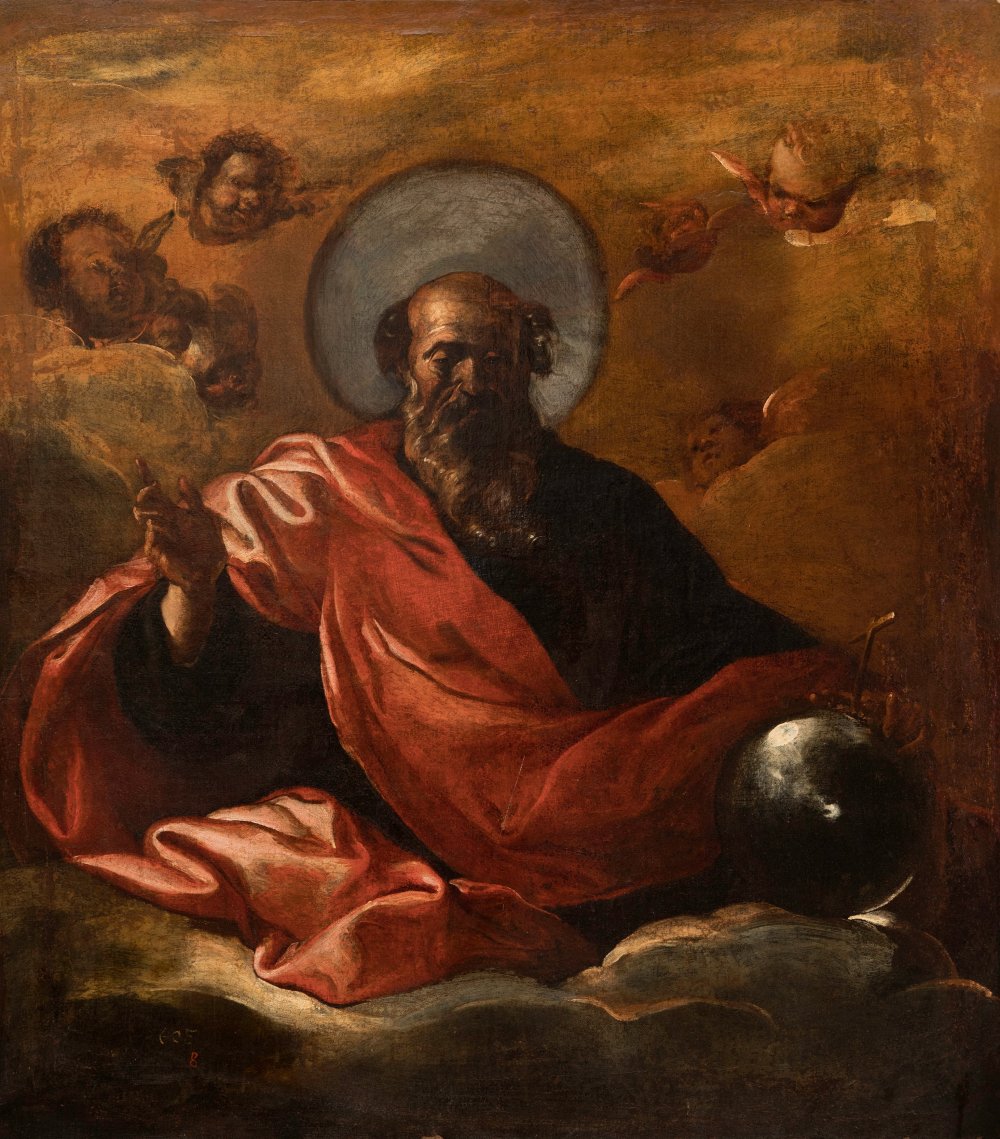 Spanish school of the 17th century. Circle of FRANCESCO SOLIMENA (Italy, 1657 - 1747)."God the