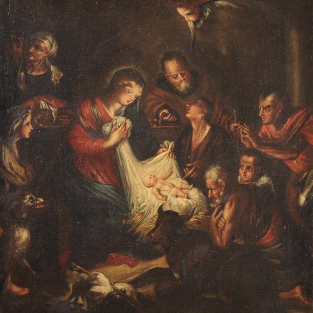 Italian school of the second half of the 17th century."Adoration of the Shepherds, ca. 1680.Oil on - Image 7 of 7