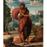 JUAN DE BORGOÑA DE TORO (doc. 1534-1565)."Saint John the Baptist", around 1550-1565.Oil painting