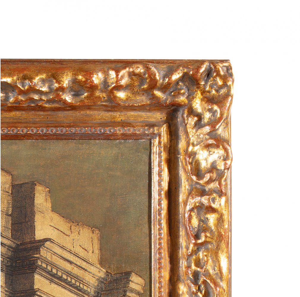 "TONINO"; ANTONIO STOM (Venice, 1688-1734)."Capriccio architettonico".Oil on canvas.The work will be - Image 5 of 6