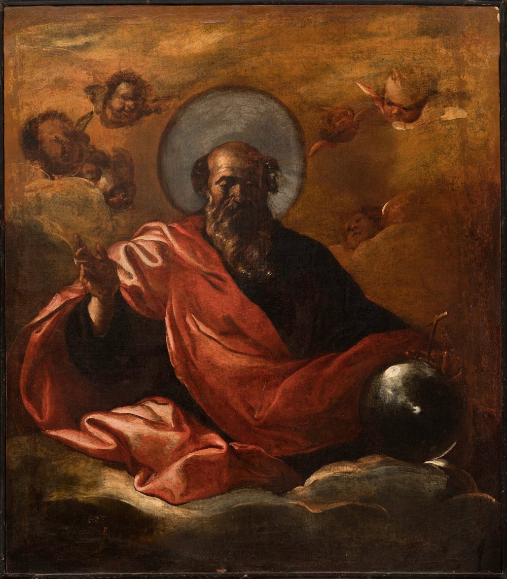 Spanish school of the 17th century. Circle of FRANCESCO SOLIMENA (Italy, 1657 - 1747)."God the - Image 2 of 6