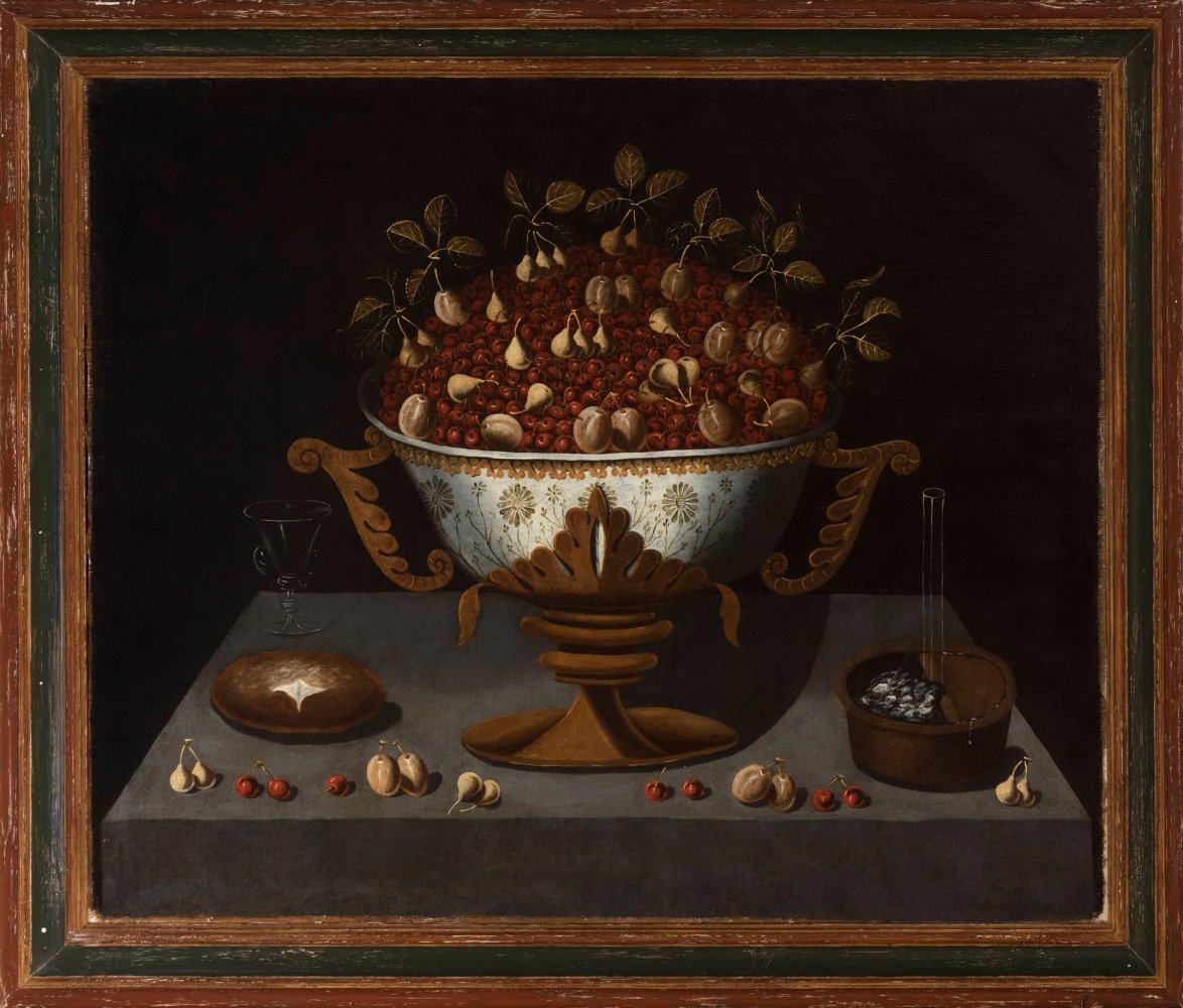 Circle of TOMÁS YEPES (Valencia, ca. 1610-1674)."Still life".Oil on canvas.Preserves original - Image 2 of 6