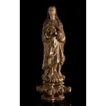 16th century Castilian school."Immaculate Conception".Carved, polychromed and gilded wood.It