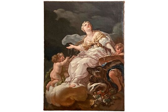 Circle of CORRADO GIAQUINTO (Molfetta, 1703 - Naples, 1766)."Allegory of Magnanimity" and " - Image 7 of 7