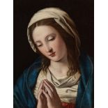 Attributed to GIOVAN BATISTA SALVI "Il Sassoferrato" (Sassoferrato, 1609 - Rome, 1685)."Madonna".Oil