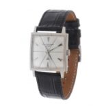 Watch GIRARD-PERREGAUX Gyromatic 39 Jewels, year 1950-59, Unisex. Stainless steel case. Square white