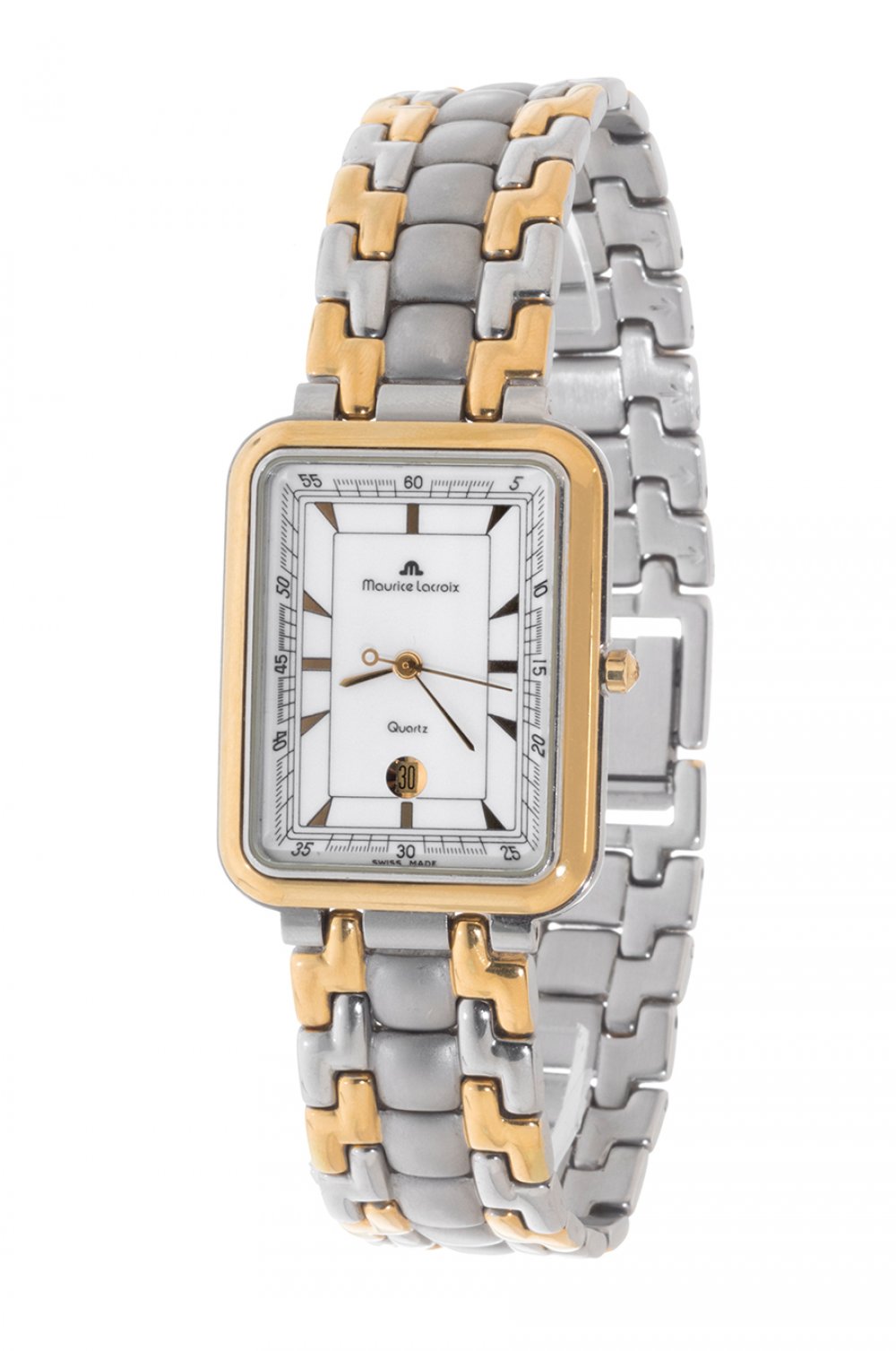 MAURICE LACROIX watch ref. 82171, year 1980-1989, for men/Unisex. In steel and gold plated steel.