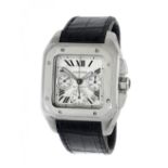 CARTIER Santos 100 XL Chrono watch, mod. 2740, n.533849NX, for men/Unisex.Stainless steel case.